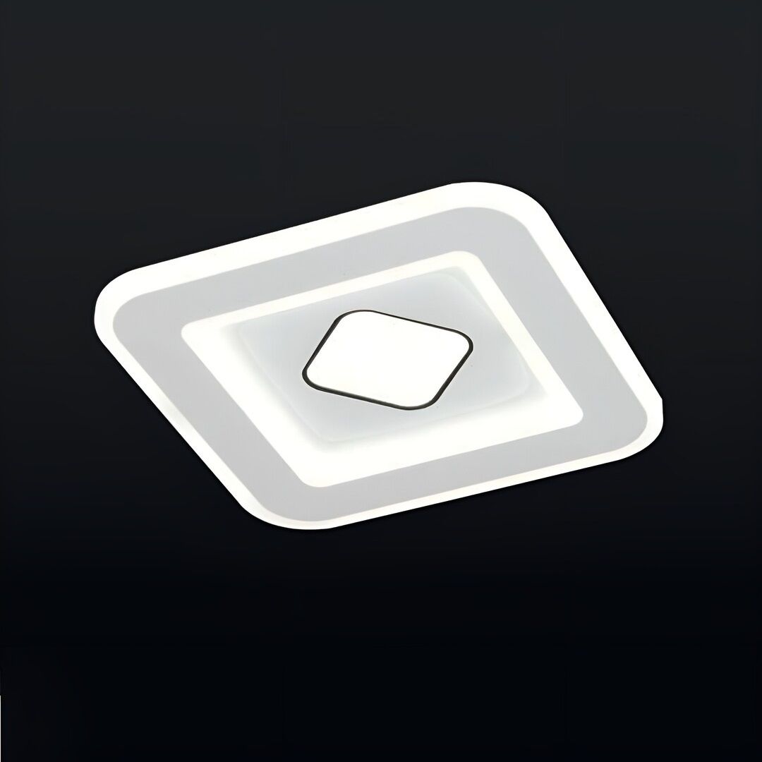 CL-751-25 46 Watt 25x25 cm Dimli Modern LED Avize (3 Işık Renkli - Kumandalı)