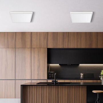 Braytron BP07-10480 36 Watt 40x40 cm Beyaz Kasa Sıva Üstü Kare LED Panel Armatür - 3 Işık Renkli (Beyaz + Ilık Beyaz + Gün Işığı)