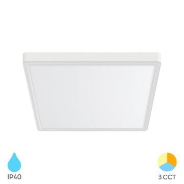 Braytron BP07-10480 36 Watt 40x40 cm Beyaz Kasa Sıva Üstü Kare LED Panel Armatür - 3 Işık Renkli (Beyaz + Ilık Beyaz + Gün Işığı)