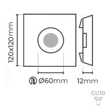 MOLLED MOL3060 Eskitme Kare Dekoratif Spot Kasası