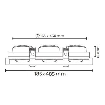 MOLLED MOL2083Y Siyah Kasa 3x9 Watt Üçlü LED Mağaza Spotu (SAMSUNG/OSRAM LED & EAGLERISE/PHILIPS/LIFUD Driver)