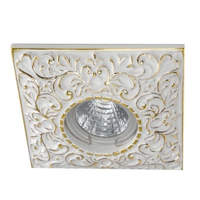 MOLLED MOL3059 Beyaz-Gold Kare Dekoratif Spot Kasası