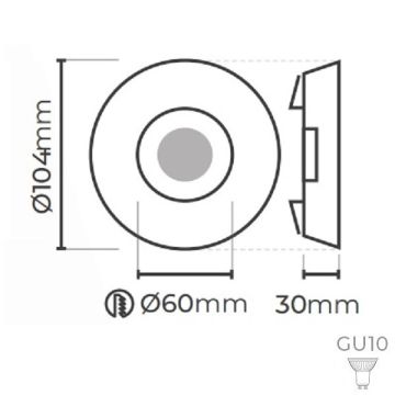 MOLLED MOL3045 Kahve Mermer Desenli Spot Kasası