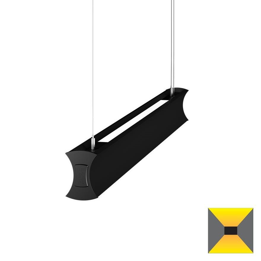 GOYA GY 8049-60 Siyah/Beyaz Kasa 26+18 Watt 90 cm Çift Yönlü Lineer Sarkıt Avize