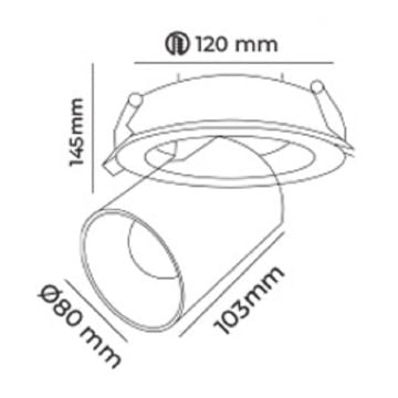 MOLLED MOL5013 20 Watt Siyah/Beyaz Kasa Hareketli LED Mağaza Spotu (SAMSUNG/OSRAM LED & EAGLERISE/PHILIPS/LIFUD Driver)
