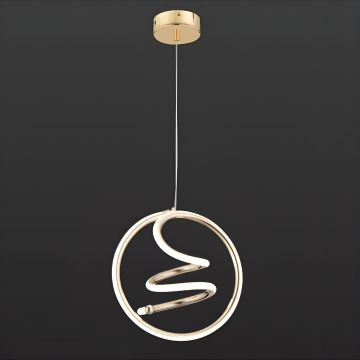 CL-721 60 Watt Gold Modern LED Avize - 3 Işık Renkli (Beyaz + Ilık Beyaz + Gün Işığı)