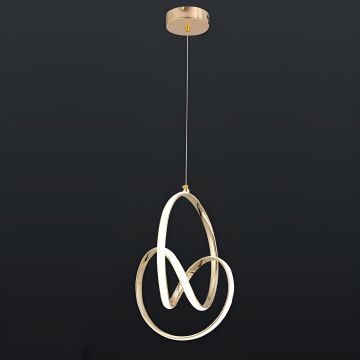 CL-695 64 Watt Gold Modern LED Avize - 3 Işık Renkli (Beyaz + Ilık Beyaz + Gün Işığı)