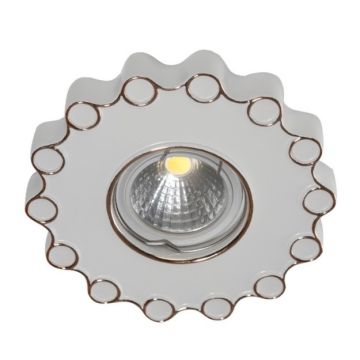 MOLLED MOL3027 Beyaz-Gold Dekoratif Spot Kasası