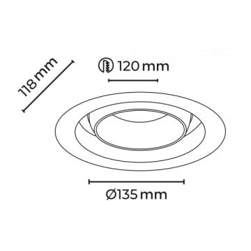 MOLLED MOL5023 12 Watt Siyah/Beyaz Kasa LED Mağaza Spotu (SAMSUNG/OSRAM LED & EAGLERISE/PHILIPS/LIFUD Driver)
