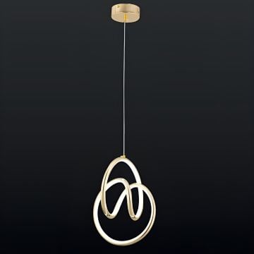 CL-701-1 60 Watt Gold Modern LED Avize - 3 Işık Renkli (Beyaz + Ilık Beyaz + Gün Işığı)