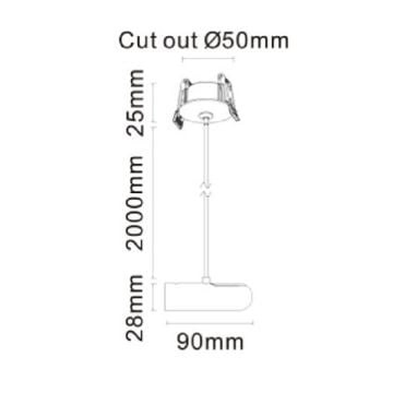 JUPITER JK112 Modüler LED Aydınlatma Sıva Altı İkili Bağlantı