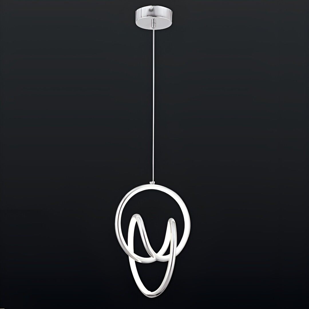 CL-701-1 60 Watt Krom Modern LED Avize - 3 Işık Renkli (Beyaz + Ilık Beyaz + Gün Işığı)