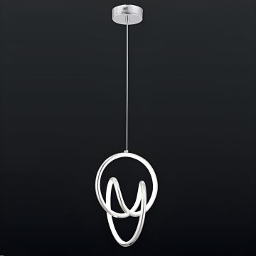 CL-701-1 60 Watt Krom Modern LED Avize - 3 Işık Renkli (Beyaz + Ilık Beyaz + Gün Işığı)