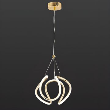 CL-702-1 60 Watt Gold Modern LED Avize - 3 Işık Renkli (Beyaz + Ilık Beyaz + Gün Işığı)