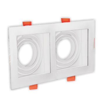 HELIOS HS 1449 Sıva Altı Beyaz İkili Spot Kasası (PC Gövde)