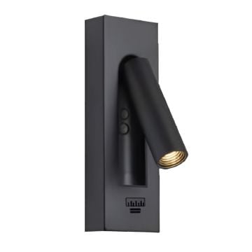 MOLLED MOL8041 3 Watt Siyah Yatak Başı LED Aplik - Gün Işığı (3000K)