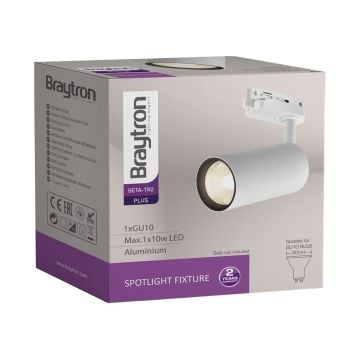 Braytron BH04-10600 Beyaz Ray Spot Kasası (GU10 Duylu)