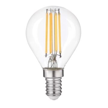 HEKA ERD-44 6 Watt E14 Duylu Şeffaf Camlı G45 Rustik Top Ampul - Gün Işığı (3000K)