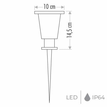 CATA CT-7304 15 Watt LED Kazıklı Çim Armatürü
