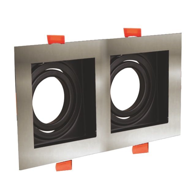 HELIOS HS 1404 Sıva Altı Saten Kare Spot Kasası (Metal)