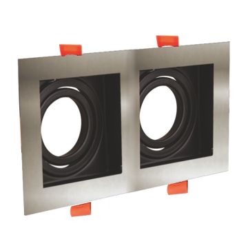 HELIOS HS 1404 Sıva Altı Saten Kare Spot Kasası (Metal)