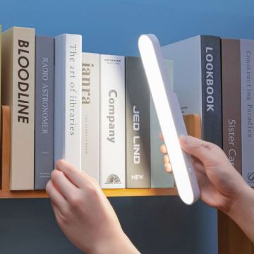 MOLLED MOL1921 Beyaz Şarjlı, Dimli, Dokunmatik LED Okuma Apliği - 3 Işık Renkli (Beyaz + Ilık Beyaz + Gün Işığı)