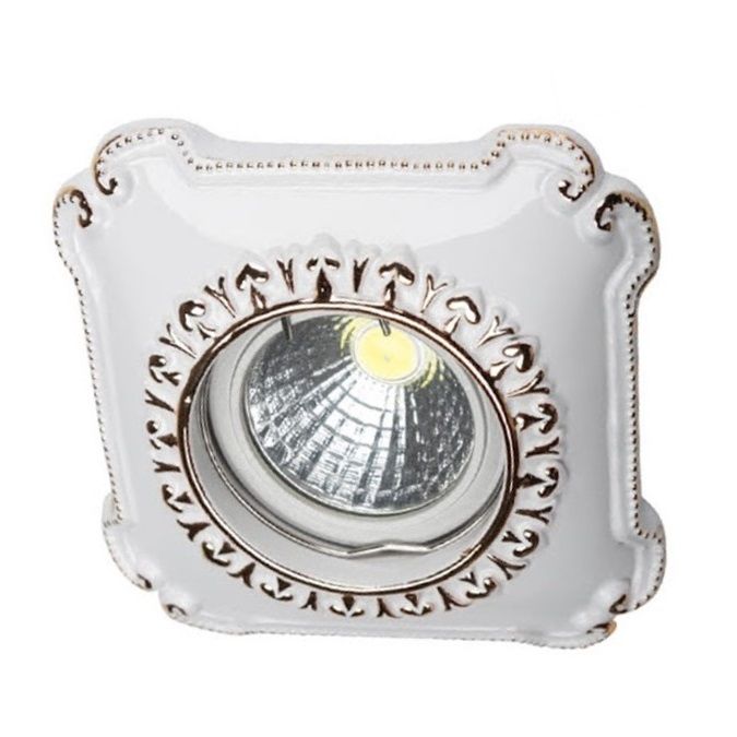 MOLLED MOL3056 Beyaz-Gold Kare Dekoratif Spot Kasası