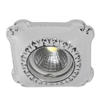 MOLLED MOL3055 Beyaz-Krom Kare Dekoratif Spot Kasası