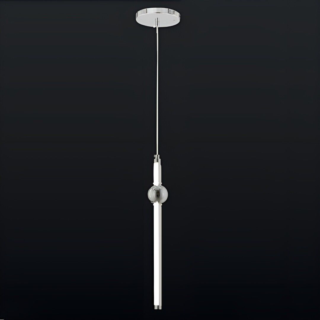 CL-600-1 32 Watt Krom Modern LED Avize - 3 Işık Renkli (Beyaz + Ilık Beyaz + Gün Işığı)