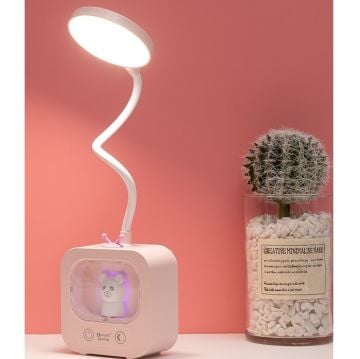 MOLLED MOL1911 Pembe Dimli ve Dokunmatik, Şarjlı LED Masa Lambası - 3 Işık Renkli (Beyaz + Ilık Beyaz + Gün Işığı)