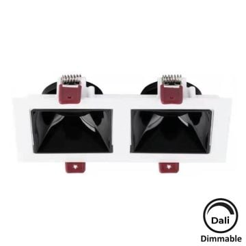 MOLLED MOL4155M Dali Dimli 2x8 Watt Beyaz-Siyah Sıva Altı İkili LED Spot (SAMSUNG/OSRAM/PHILIPS LED & EAGLERISE/PHILIPS/LIFUD Driver)
