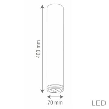 goldX ZE028 40 Watt 7x40 cm Siyah/Beyaz Sıva Üstü Silindir LED Spot (SAMSUNG LED & EAGLERISE Driver)