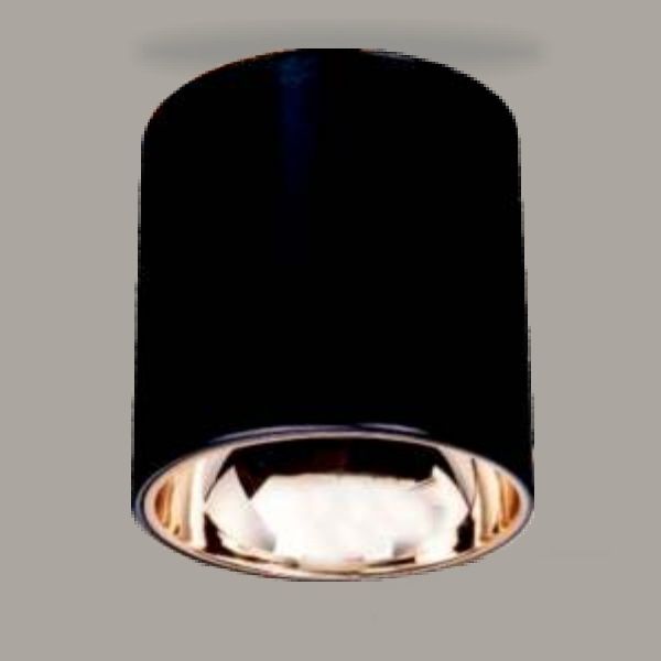 HELIOS HS 1608 10x10 cm Siyah-Bakır Sıva Üstü Silindir Spot Kasası (Metal)