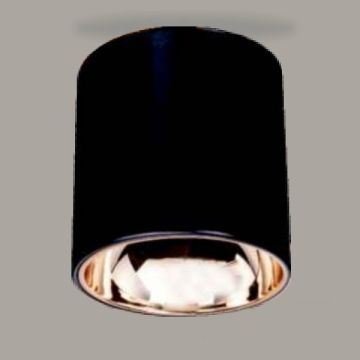 HELIOS HS 1608 10x10 cm Siyah-Bakır Sıva Üstü Silindir Spot Kasası (Metal)