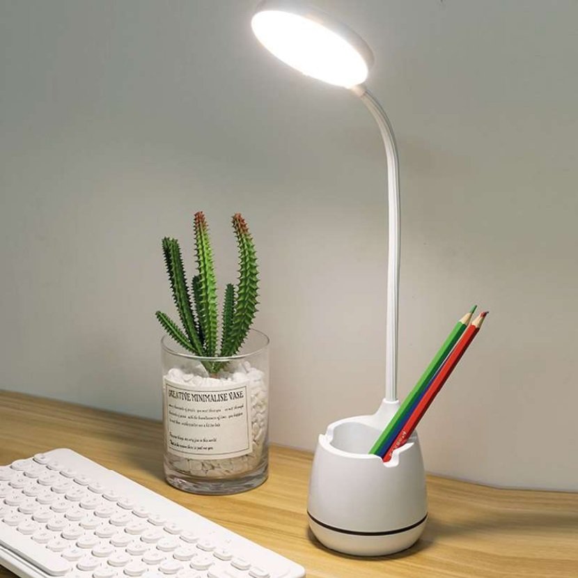 MOLLED MOL1916 Beyaz Dimli ve Dokunmatik, Şarjlı LED Masa Lambası - 3 Işık Renkli (Beyaz + Ilık Beyaz + Gün Işığı)