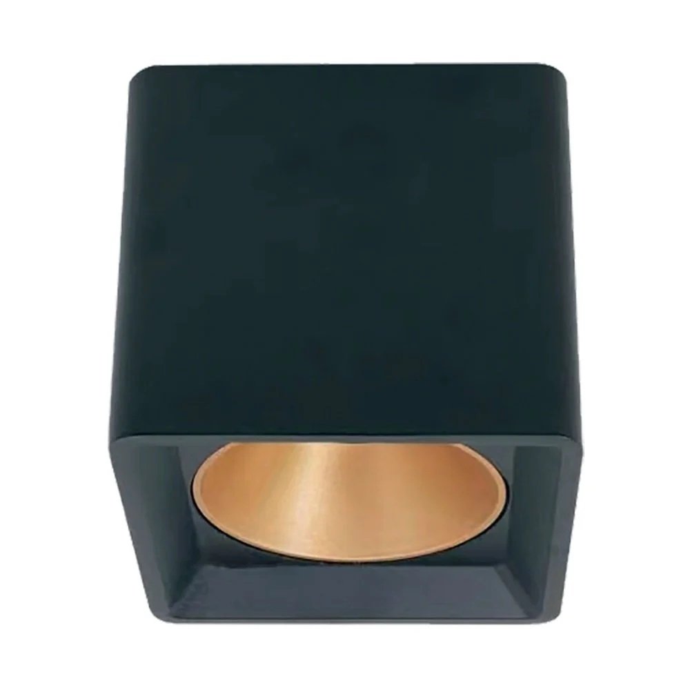 Braytron BH04-30416 10x10x10 cm Siyah-Bakır Sıva Üstü Spot Kasası (GU10 Duylu)