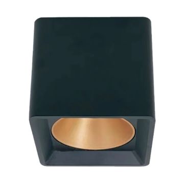 Braytron BH04-30416 10x10x10 cm Siyah-Bakır Sıva Üstü Spot Kasası (GU10 Duylu)