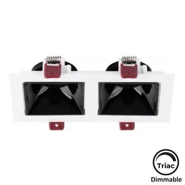 MOLLED MOL4155M Triac Dimli 2x12 Watt Beyaz-Siyah Sıva Altı İkili LED Spot (SAMSUNG/OSRAM/PHILIPS LED & EAGLERISE/PHILIPS/LIFUD Driver)