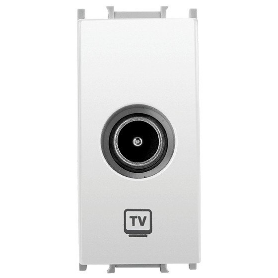 VİKO Ultima/Sistema/Optima WVTT1454-4MW TV Prizi (Dirençsiz) [Metalik Beyaz]