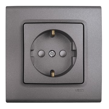 VİKO Linnera Life 90442042 Çocuk Korumalı Topraklı Priz [Granit Grisi]