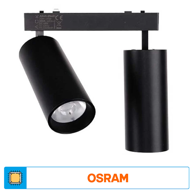 ACK AD45-05401 20+20 Watt İkili OSRAM LED Magnet Ray Spot - Gün Işığı (3000K)