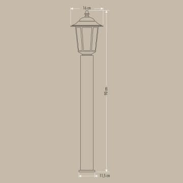 CATA CT-7113 PARMA 90 cm Siyah Bollard Armatür (ABS Plastik)