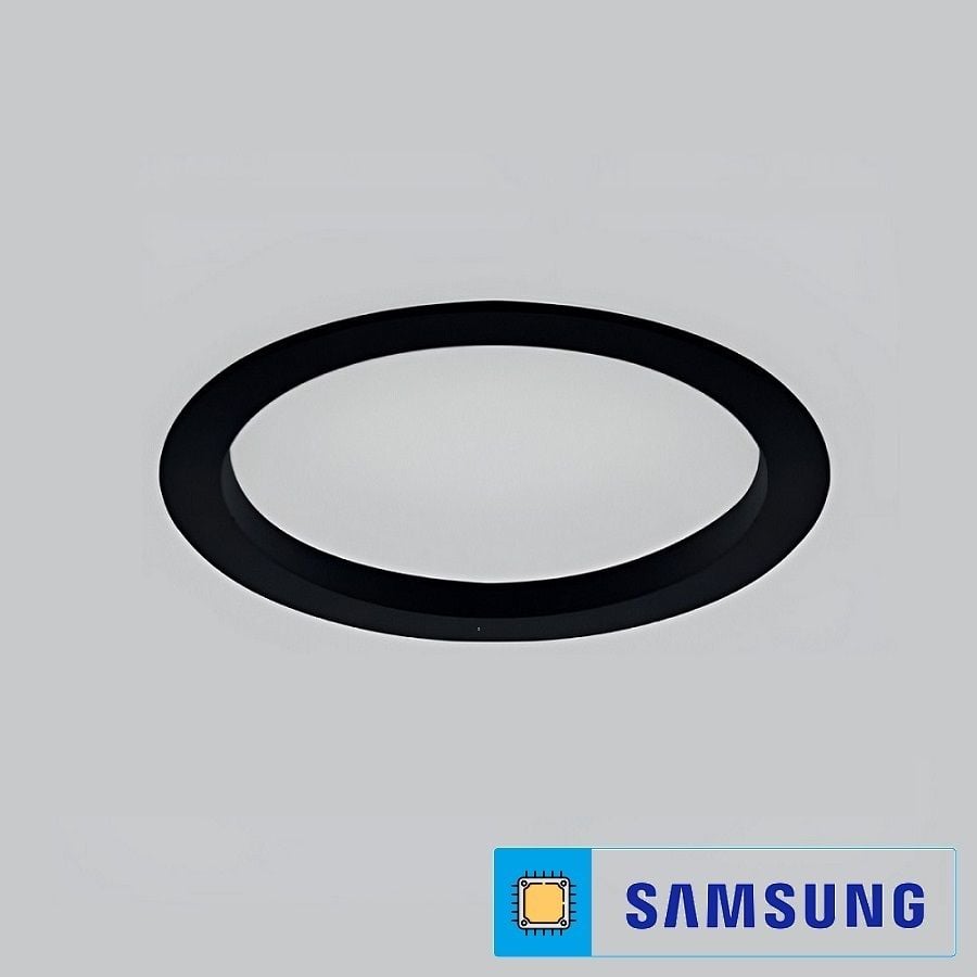 Braytron BP13-01830 18 Watt Siyah Kasa Sıva Altı Yuvarlak LED Panel (SAMSUNG LED) - Beyaz Işık (6500K)