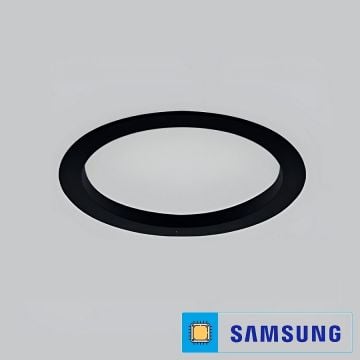 Braytron BP13-01830 18 Watt Siyah Kasa Sıva Altı Yuvarlak LED Panel (SAMSUNG LED) - Beyaz Işık (6500K)