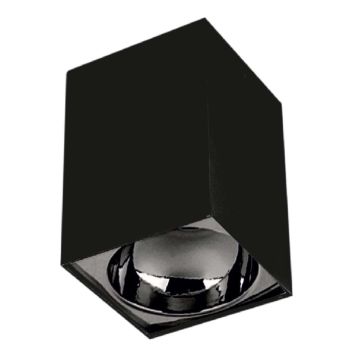 HELIOS HS 1638 10x10x14 cm Siyah-Krom Sıva Üstü Spot Kasası
