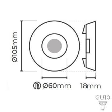 MOLLED MOL3015 Beyaz Dekoratif Spot Kasası
