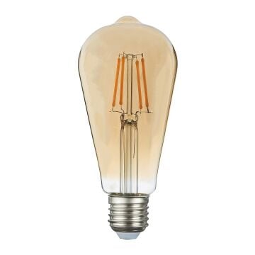 HEKA ERD-81 6 Watt ST64 Rustik Armut Ampul - Amber