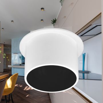 Braytron BH03-06023 Beyaz-Siyah Sıva Altı Yuvarlak Spot Kasası