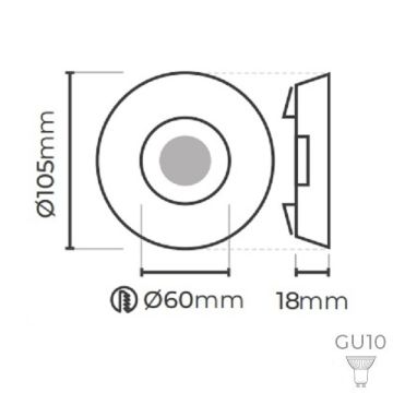 MOLLED MOL3013 Mavi-Gold Dekoratif Spot Kasası