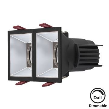 MOLLED MOL4162M Dali Dimli 2x8 Watt Siyah-Krom Sıva Altı İkili LED Spot (SAMSUNG/OSRAM/PHILIPS LED & EAGLERISE/PHILIPS/LIFUD Driver)